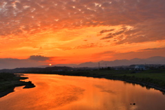 相生橋の夕焼け - ②