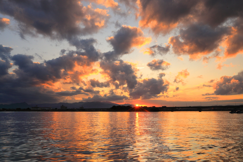 河口の夕暮れ - ②