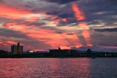 大淀川の夕焼け (最後の輝き) - ⑧