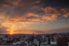 街の夕焼け - ②