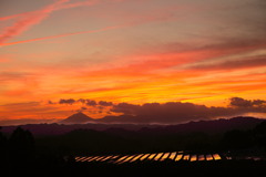 霧島を望む夕焼け - ②