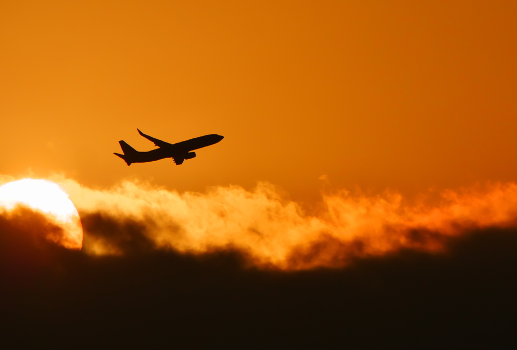 離陸した旅客機