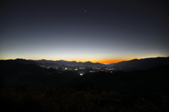 国見ケ丘からの夜明け - ①
