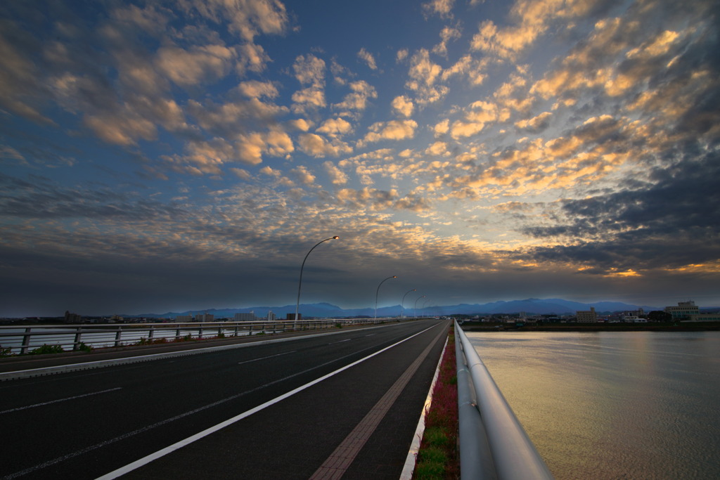 大淀川の夕暮れ - ②