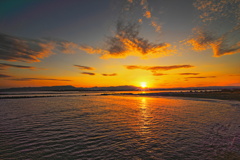 河口の夕暮れ - ②