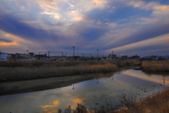 新別府川の夕暮れ - 1