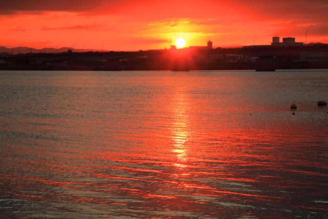 川の夕暮れ - ②