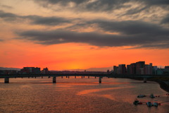 川の夕焼け (大淀川) - ③