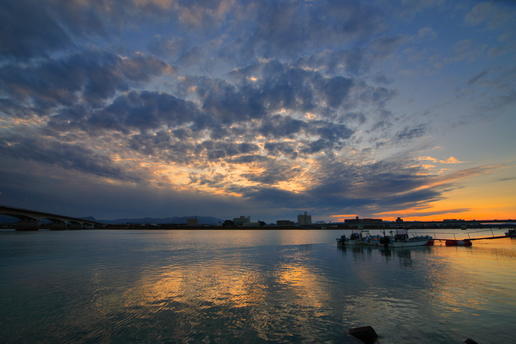 大淀川の夕暮れ - ③