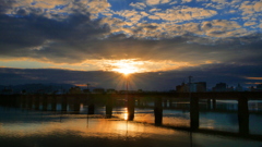 鉄橋の夕暮れ - ②