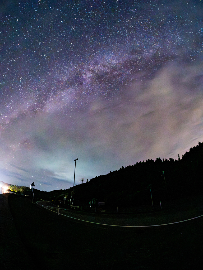 天の川、雲と並んじゃった