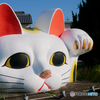 とこなめ見守り猫を見守る２匹の猫