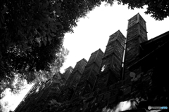 常滑の登窯 Monochrome