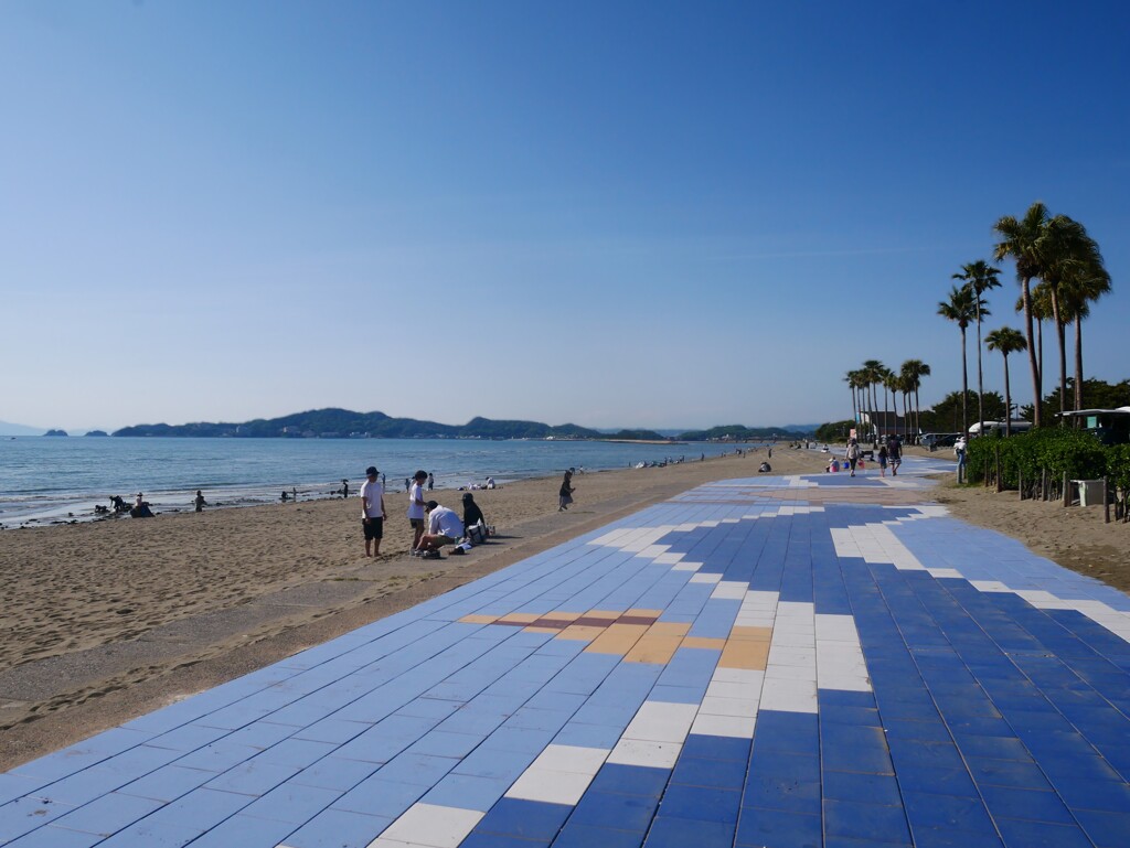 GWの浜辺