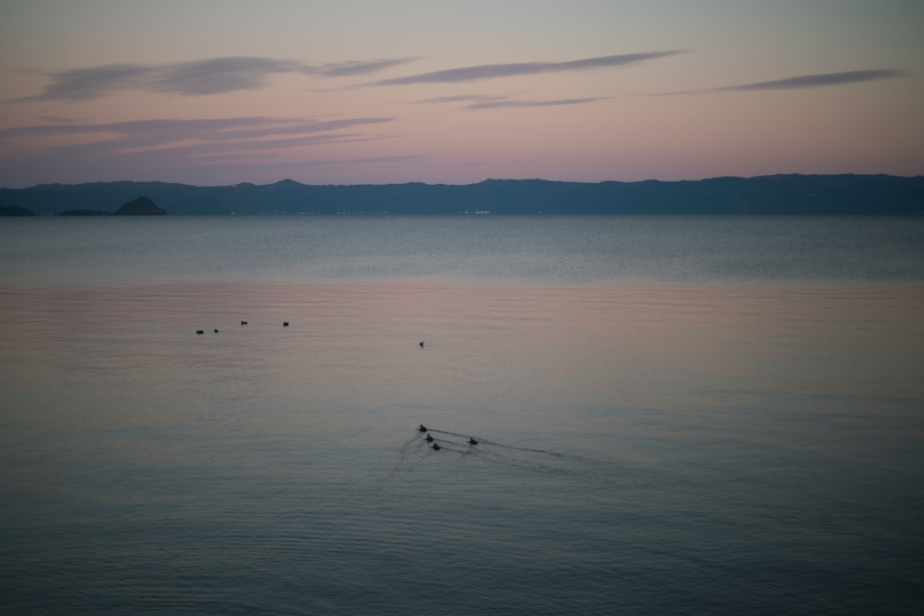 夕暮れの海