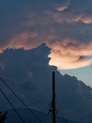 夕焼け雲の裏表