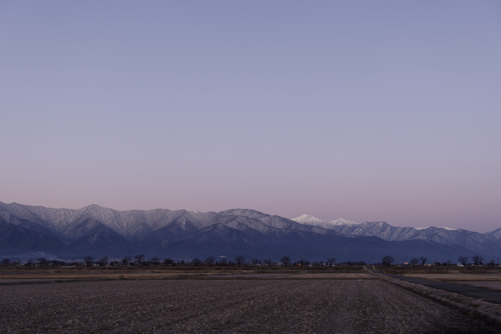 お空がピンクになるわずかな時間帯
