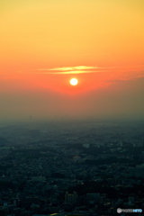 SkyGardenから夕焼けを眺める