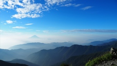 北岳から見た富士山