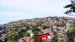 Baguioの街並み。山の斜面に家がびっしり。