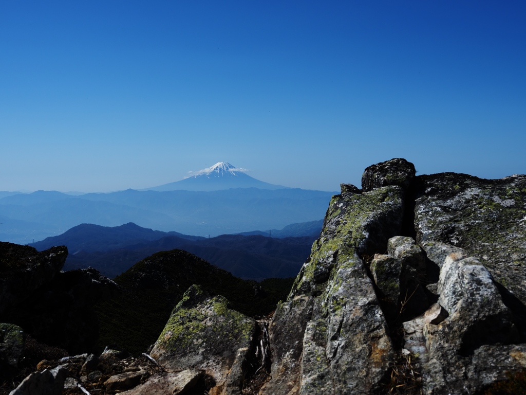 帰路にみた富士山