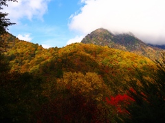 紅葉と鶏冠山