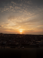 新潟市の夕焼け