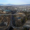 群馬県庁より望む日本トーターグリーンドーム前橋