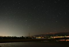 田植え後の夜空