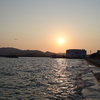 夕暮れの海