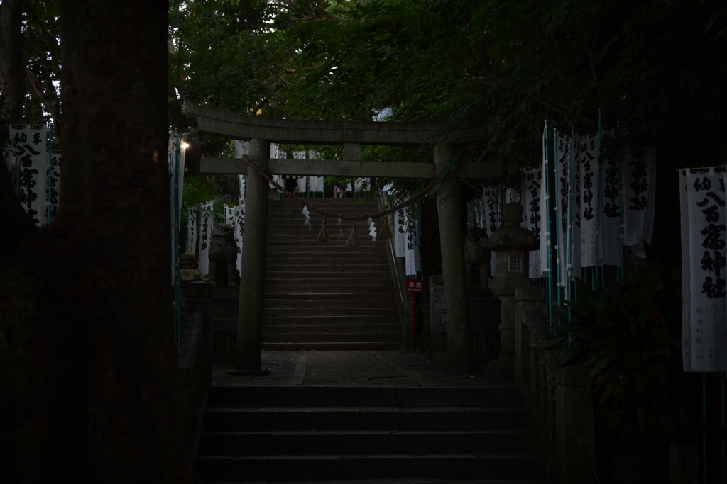 夕方の神社