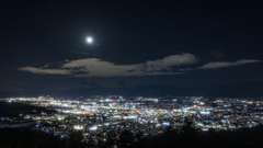 キャンプ場から見た松本の夜景