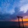 夕暮れの鹿島神宮入口