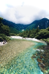 上高地河童橋より