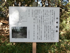 山城・山崎城址にて・・・
