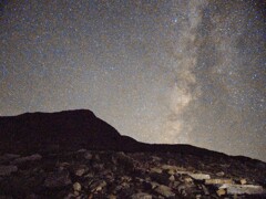 笠ヶ岳と天の川