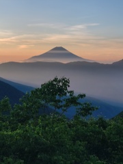 南アルプスから富士山