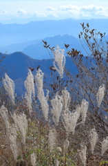 晩秋の山並み