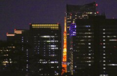 ビルと塔の光のシンフォニー