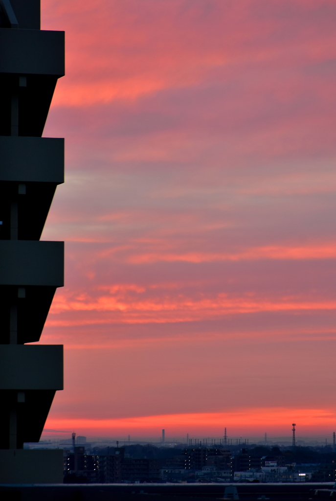 おおつごもりの朝焼け