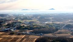 人里と伴に筑波連山
