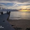 竹富の夕日と海
