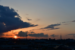 夕日とスカイツリー
