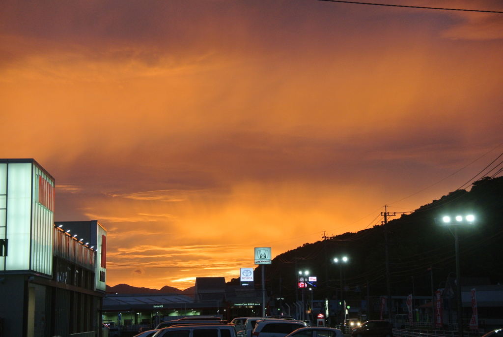 鹿児島の夕焼け