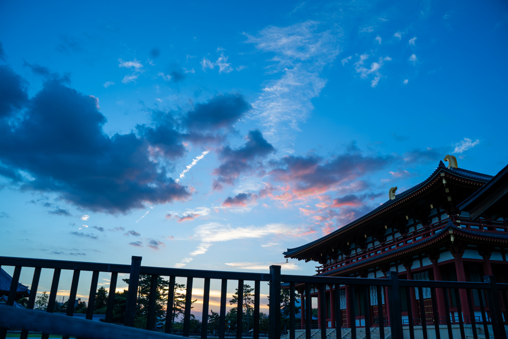 奈良の空と興福寺