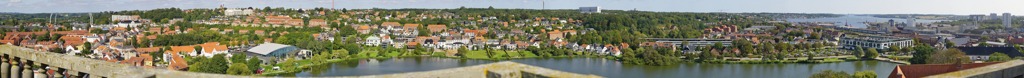 Kolding from the castle: north direction