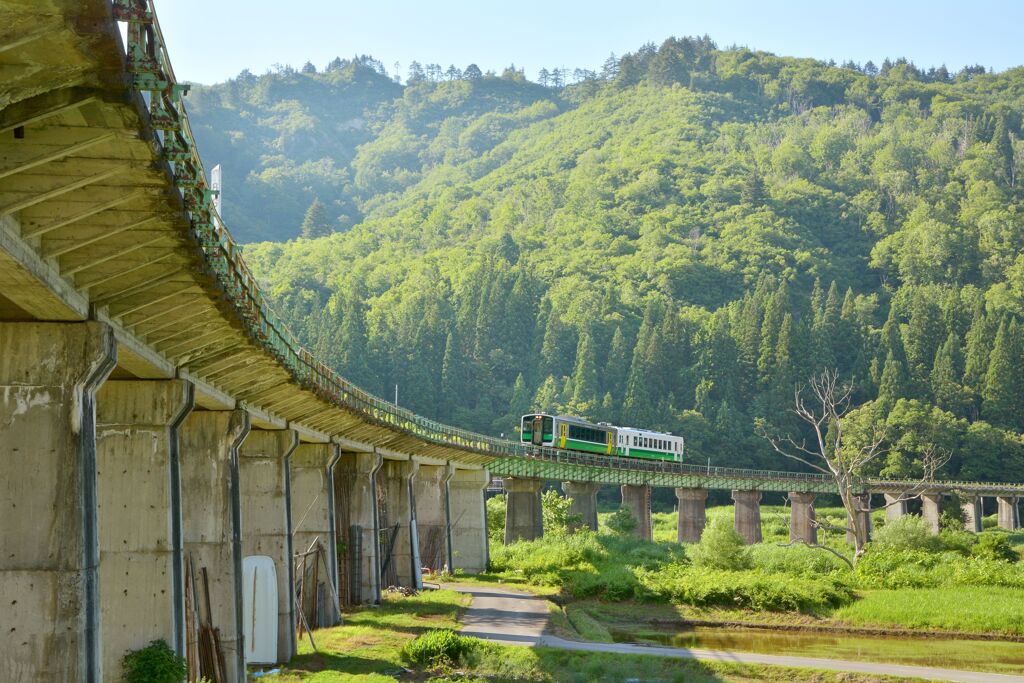炎節の叶津鉄路ぎしぎしと