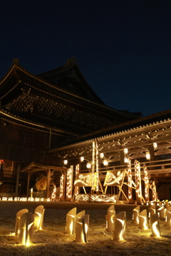 専修寺　お七夜竹あかり