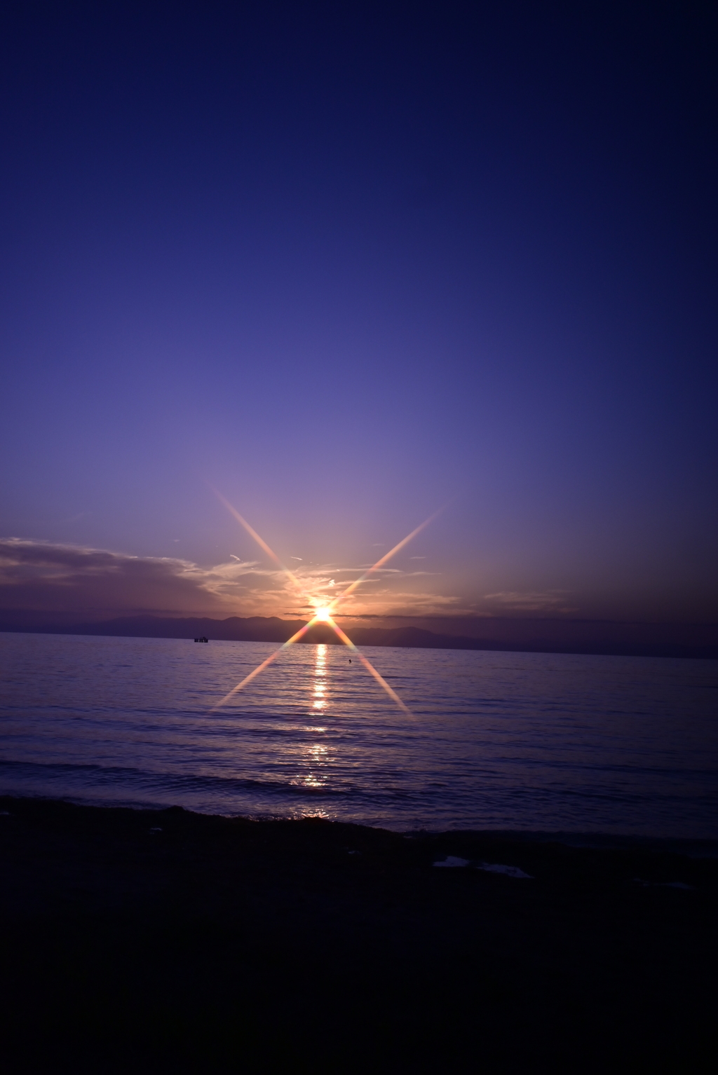 琵琶湖の夕陽　2