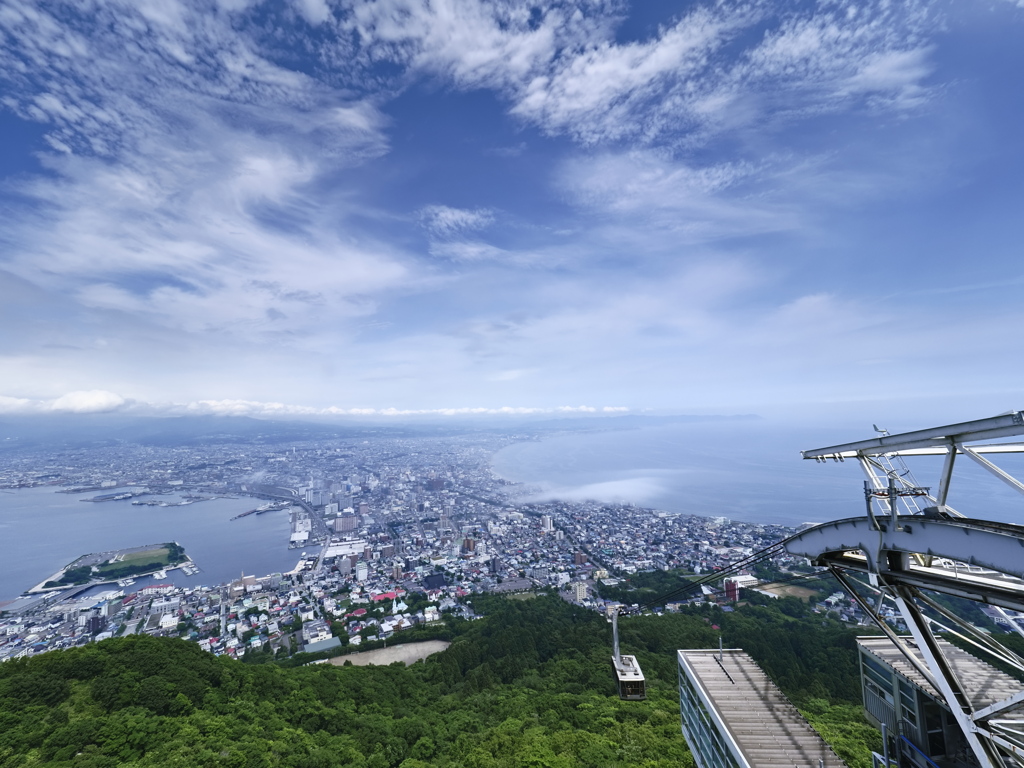 函館上空に翼を見た